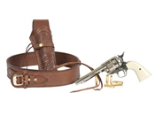 Western Justice Leather .38 Cal. Loops Gun Belt - 2.5 Inch Wide